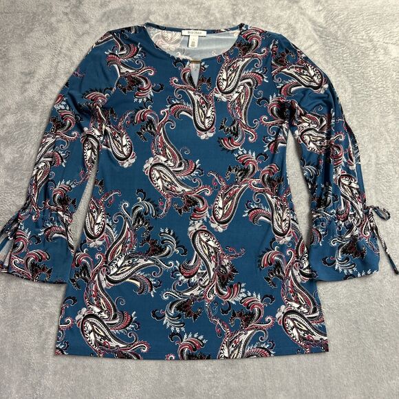 White House Black Market Tops - White House Black Market Paisley Womens Shirt Top Boho Hippie Gypsy Y2K Long S